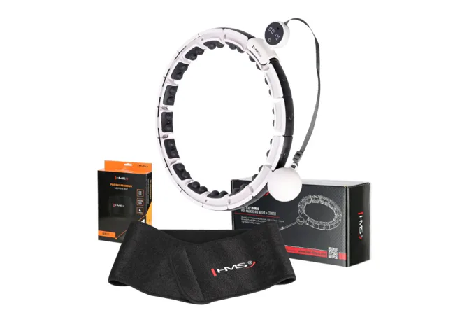 Masážní hula hoop se závažím a počítadlem + zeštíhlující pás HMS HHM16