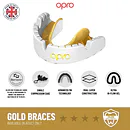 Chránič zubů OPRO GOLD BRACES černo-zlatá